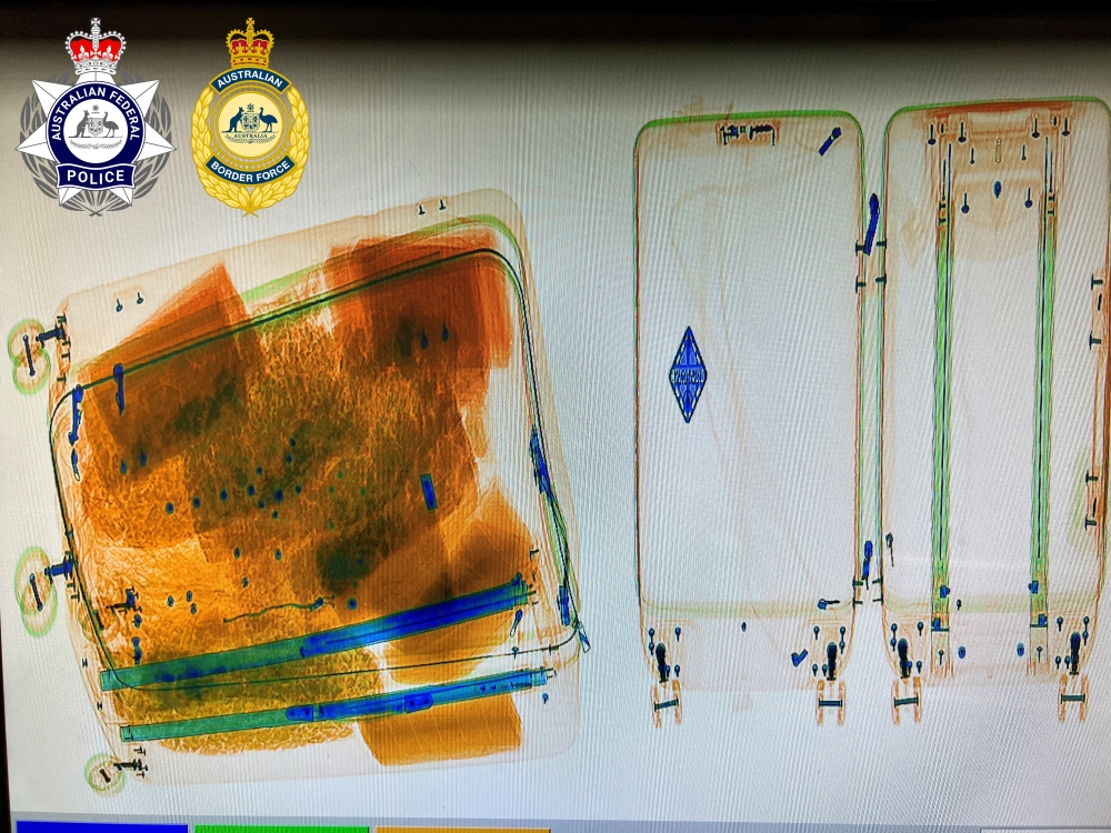 ABF officers located 28 suspicious packages in the man's two suitcases during a routine inspection. The contents of the packages were tested and returned positive results for both cocaine and methamphetamine. 