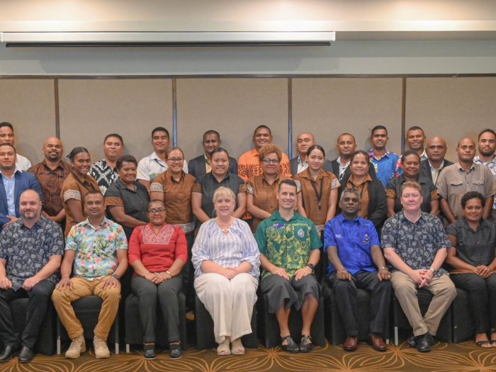 Group photo of participants who took part in economic crime course in Fiji