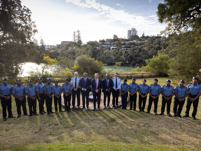 Group photo at PNG cadet placement closing event